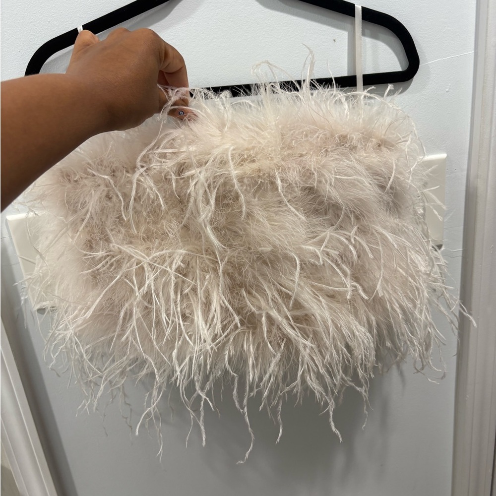 Lamarque Feathered Cream Jacket